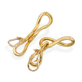 Vintage 1981 18k Yellow Gold Angela Cummings Twisted Loupe Earrings