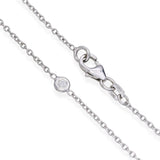 Nini 18k White Gold Diamond Star and Moon Pendant Necklace