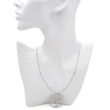 Nini 18k White Gold Diamond Star and Moon Pendant Necklace