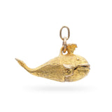 Vintage 9k Yellow Gold Moby Dick in Whale Charm
