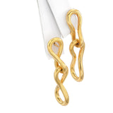 Vintage 1981 18k Yellow Gold Angela Cummings Twisted Loupe Earrings