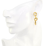 Vintage 1981 18k Yellow Gold Angela Cummings Twisted Loupe Earrings