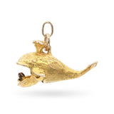 Vintage 9k Yellow Gold Moby Dick in Whale Charm