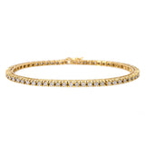 Vintage 18k Yellow Gold 2.9tcw Diamond Tennis Bracelet