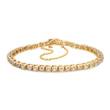 Vintage 14k Yellow Gold 3.3tcw Diamond Tennis Bracelet