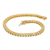 Vintage 18k Yellow Gold 2.9tcw Diamond Tennis Bracelet
