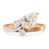 Vintage Yellow Gold 1.15ctw Diamond Bypass Ring