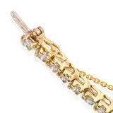 Vintage 14k Yellow Gold 3.3tcw Diamond Tennis Bracelet