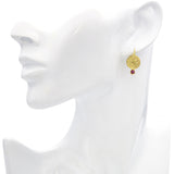 Italian Tagliamonte 18k Yellow Gold Ruby Earrings