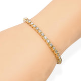 Vintage 14k Yellow Gold 3.3tcw Diamond Tennis Bracelet
