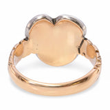 Antique Georgian 15k Rose Gold & Silver Topped Rose Cut Foilback Ring