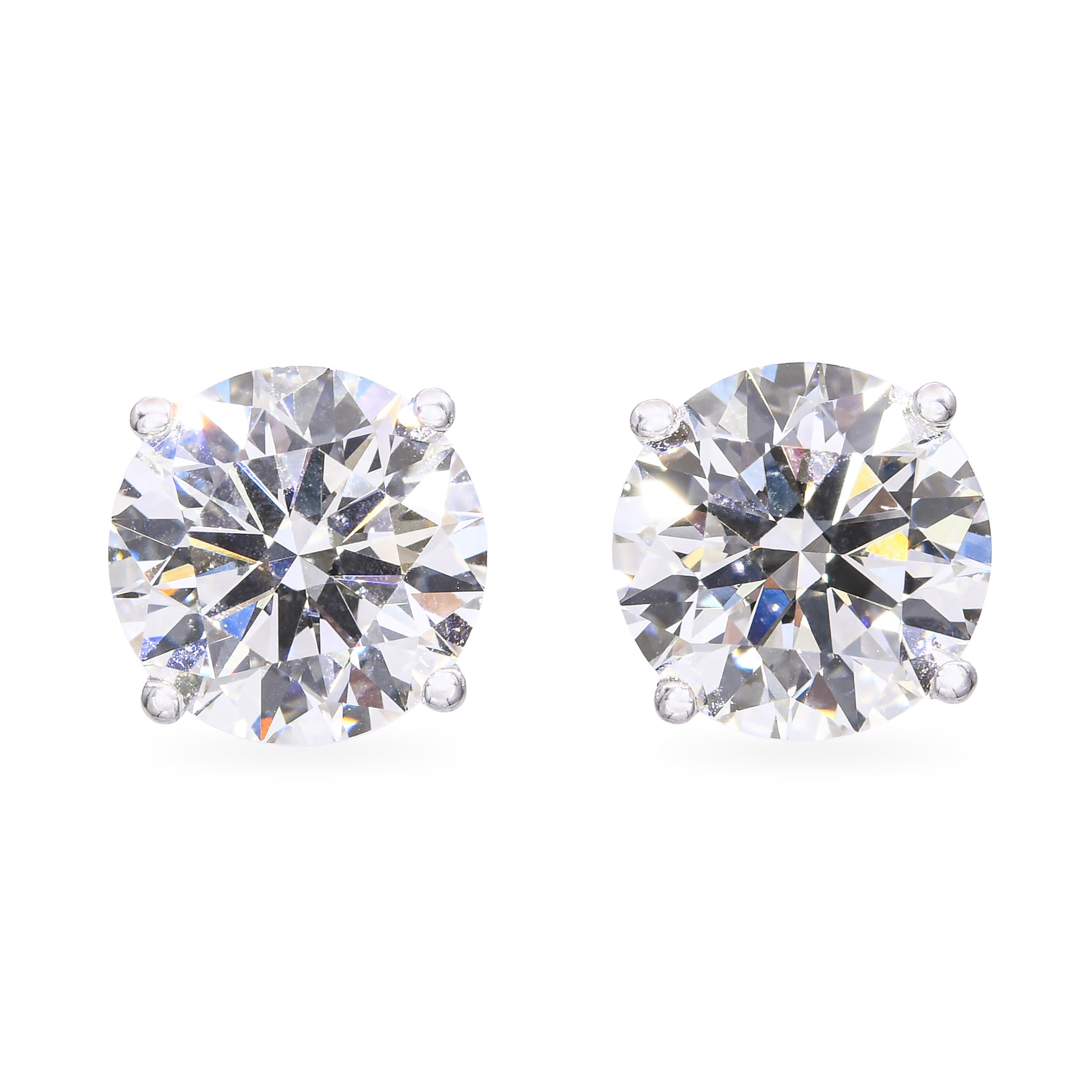 14k White Gold IGI 3.06ctw Lab Grown Diamond Stud Earrings