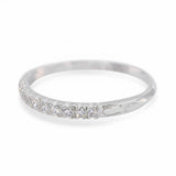 Vintage Platinum Diamond Half Band Ring