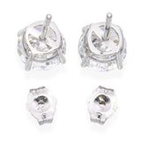 14k White Gold IGI 3.06ctw Lab Grown Diamond Stud Earrings