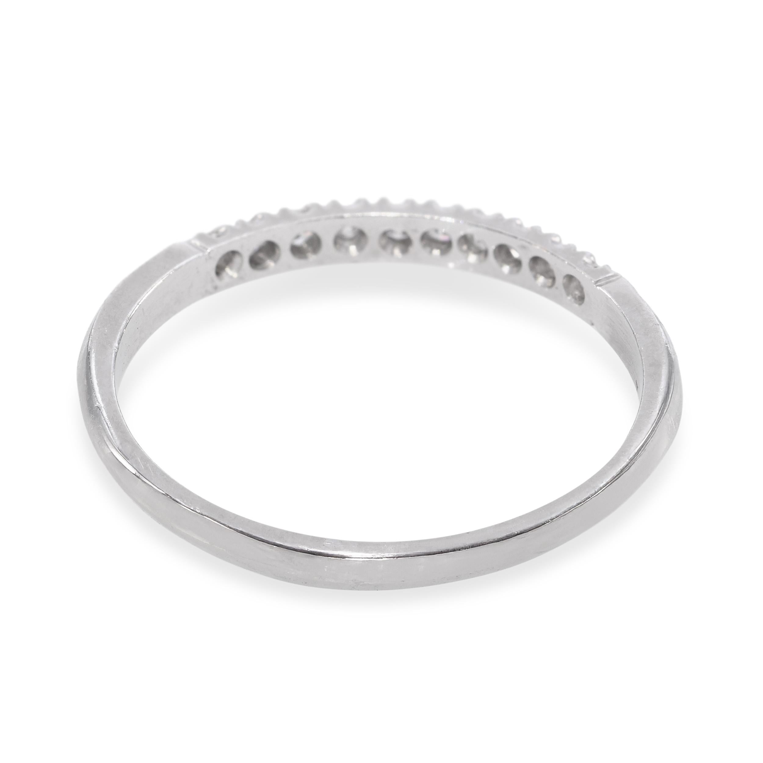 Vintage Platinum Diamond Half Band Ring