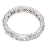 Antique Platinum 2.0tcw French Cut Diamond Eternity Band
