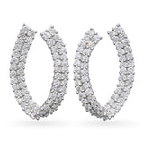 Vintage White Gold 6.72tcw Diamond Statement Earrings