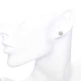 14k White Gold IGI 3.06ctw Lab Grown Diamond Stud Earrings