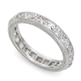 Antique Platinum 2.0tcw French Cut Diamond Eternity Band