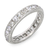 Antique Platinum 2.0tcw French Cut Diamond Eternity Band