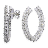 Vintage White Gold 6.72tcw Diamond Statement Earrings