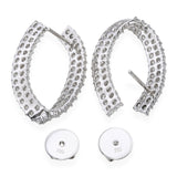 Vintage White Gold 6.72tcw Diamond Statement Earrings