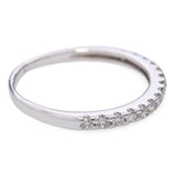 Vintage 18k White Gold 0.225tcw Diamond Half Pave Band Ring