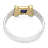 Tiffany & Co. 18k Yellow Gold and Sterling Silver Sapphire Ring