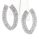 Vintage White Gold 6.72tcw Diamond Statement Earrings