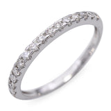 Vintage 18k White Gold 0.225tcw Diamond Half Pave Band Ring