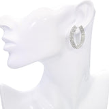 Vintage White Gold 6.72tcw Diamond Statement Earrings