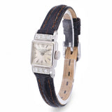 Vintage Patek Phillipe Platinum and Diamond Ladies Wristwatch Ref. 3128