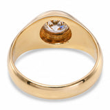 Antique 14k Yellow Gold .82ct Old European Diamond Gypsy Ring