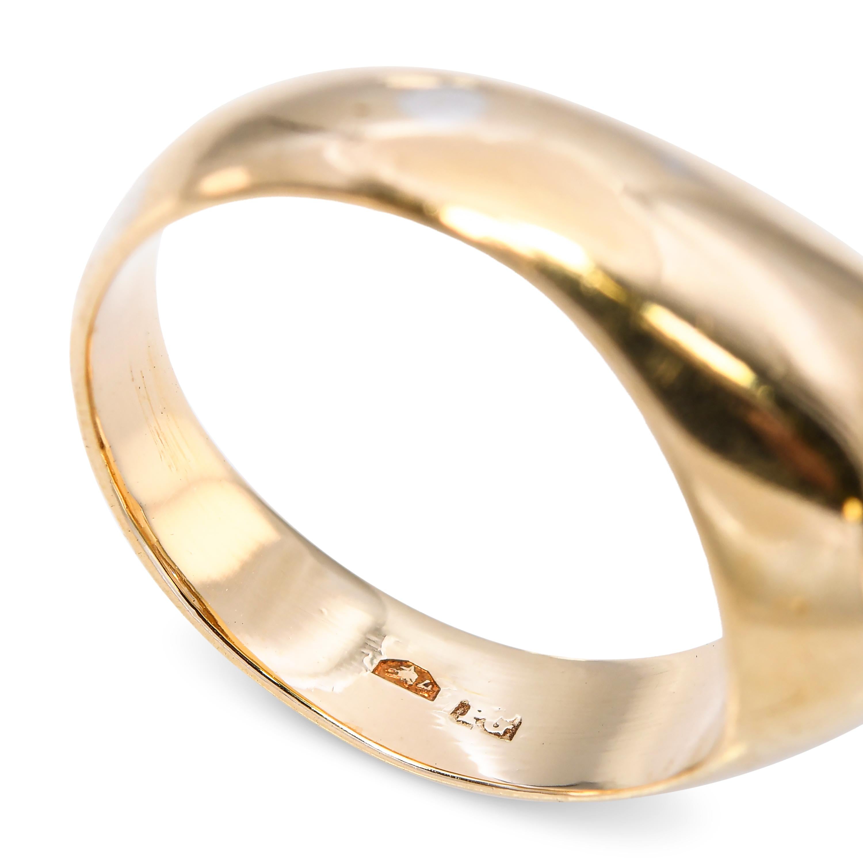 Antique 14k Yellow Gold .82ct Old European Diamond Gypsy Ring