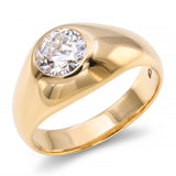 Antique 14k Yellow Gold .82ct Old European Diamond Gypsy Ring