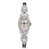 Vintage Platinum Eterna Birks Challenger Diamond Ladies Watch