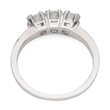 Vintage Palladium 0.85tcw Diamond Engagement Band Ring