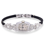 Vintage Platinum Eterna Birks Challenger Diamond Ladies Watch