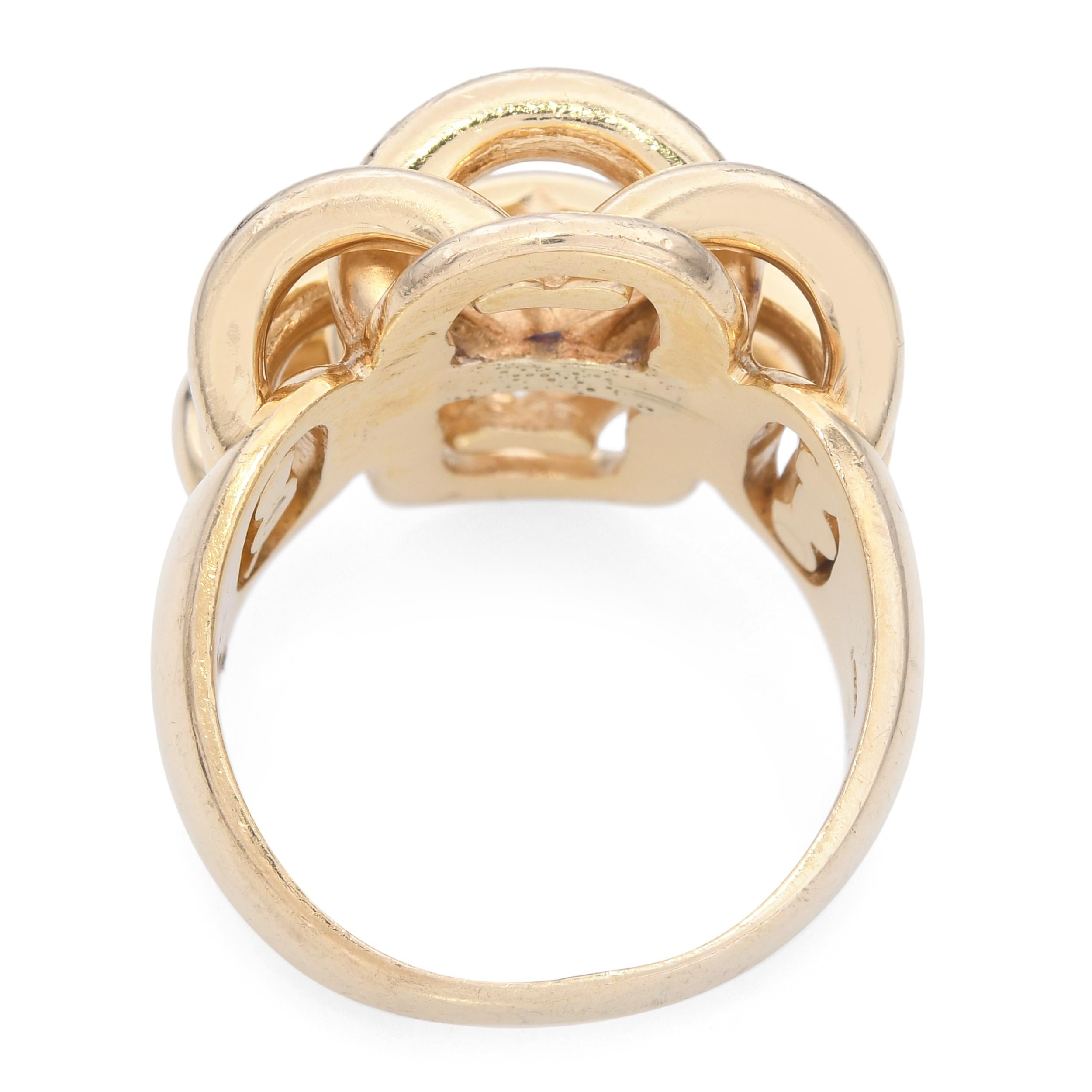 Vintage Tiffany & Co. 14k Yellow Gold Interlocking Woven Ring