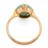 Vintage 21k Yellow Gold Green Jadeite Jade Ring