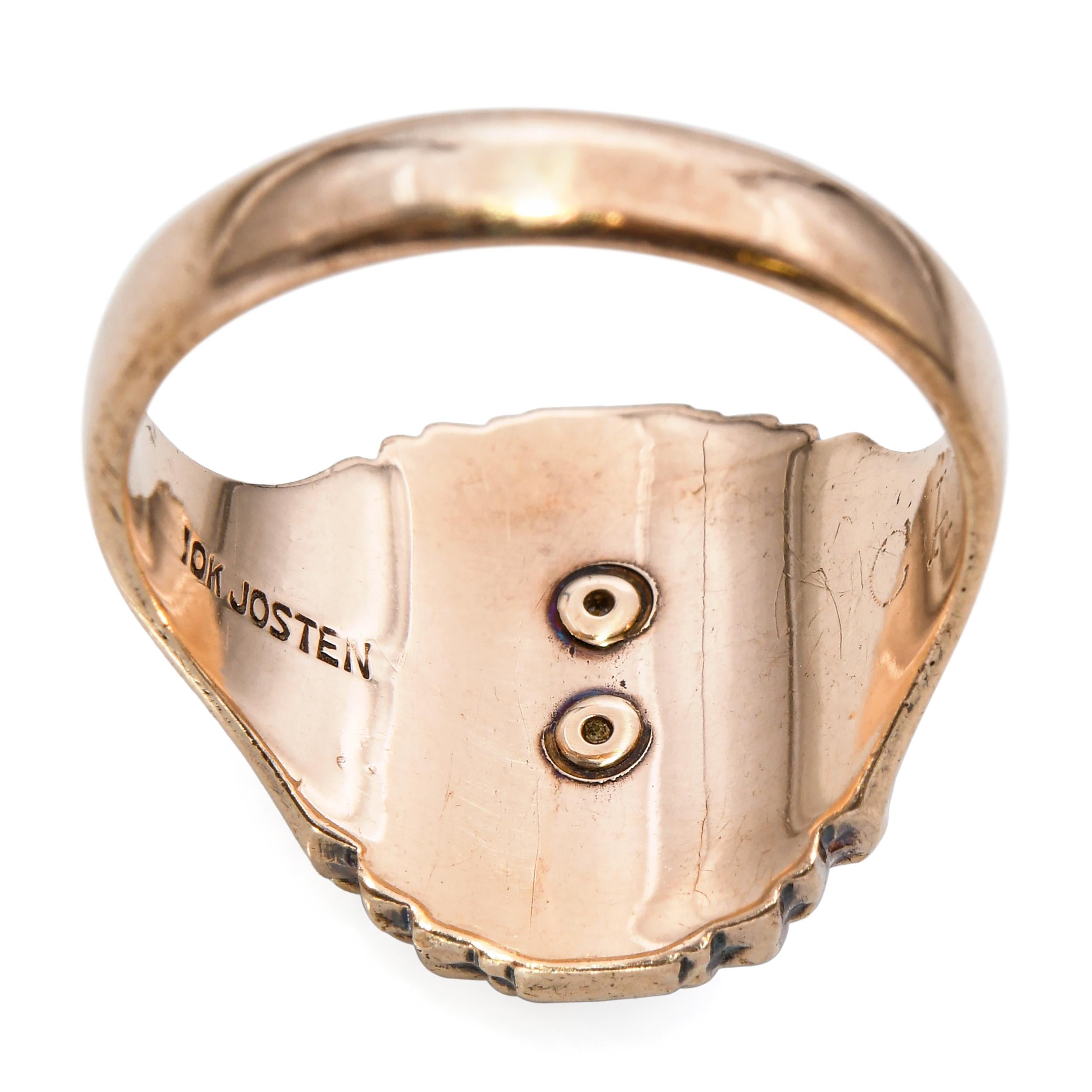 Vintage 1946 10k Yellow Gold Notre Dame College Ring