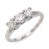 Vintage Palladium 0.85tcw Diamond Engagement Band Ring