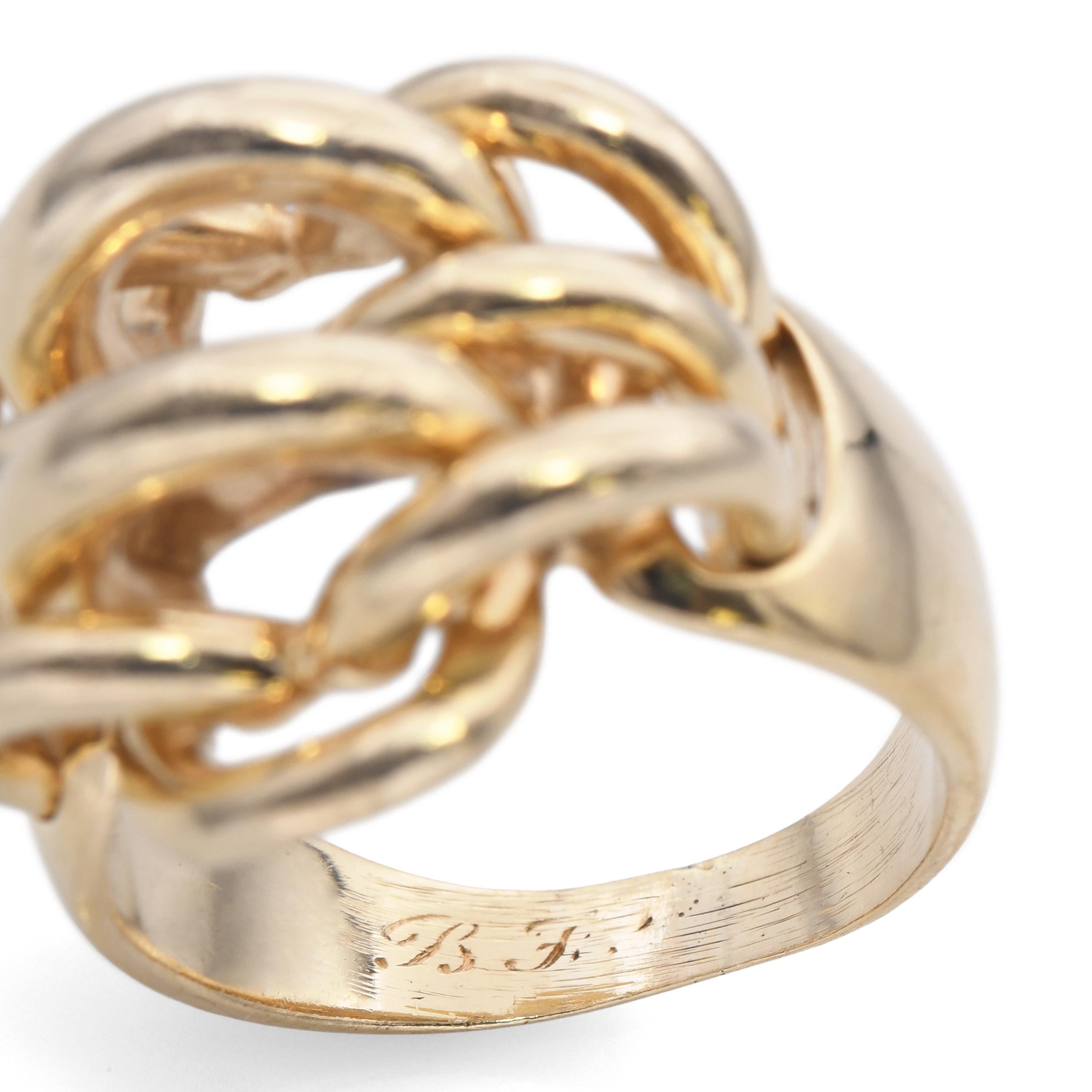 Vintage Tiffany & Co. 14k Yellow Gold Interlocking Woven Ring