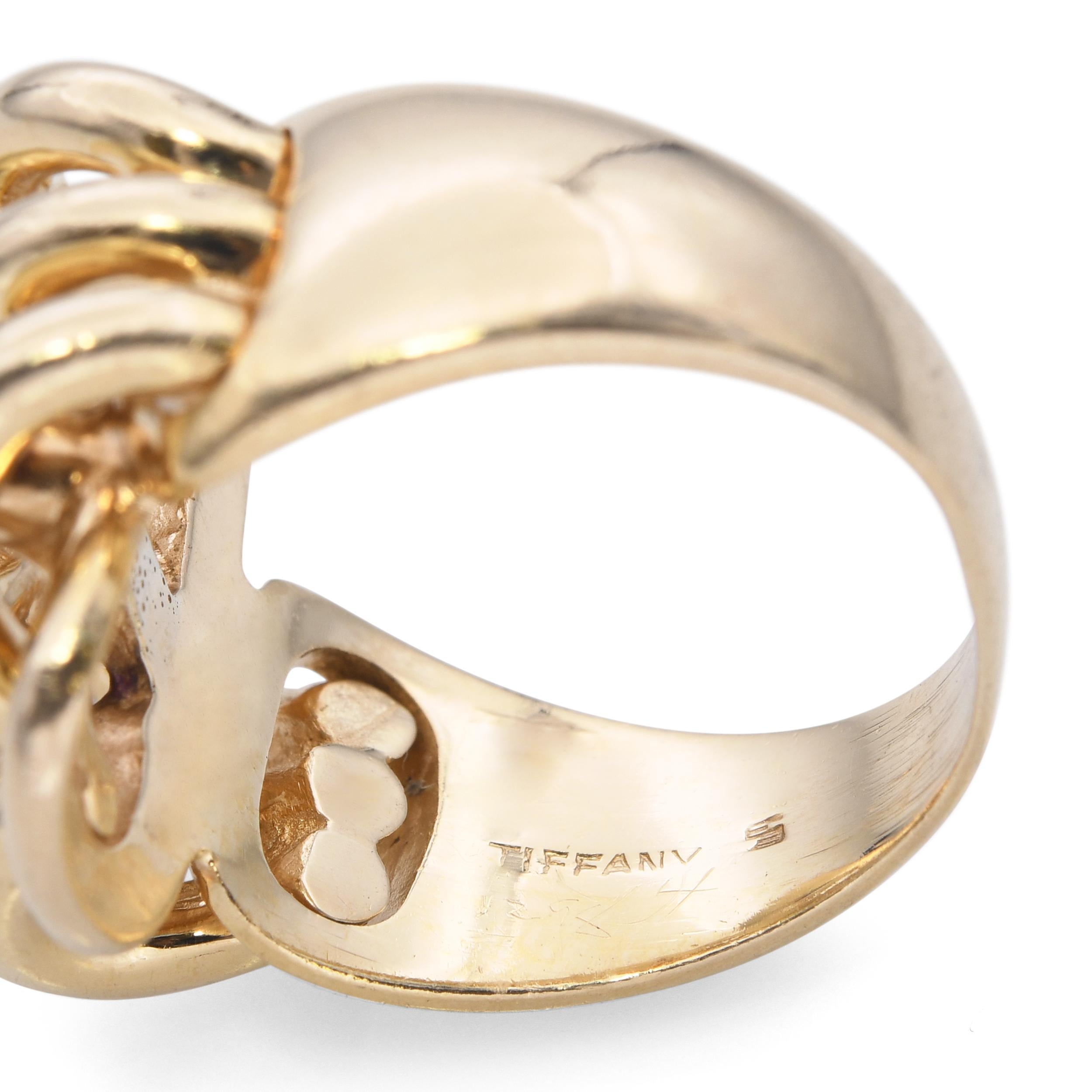 Vintage Tiffany & Co. 14k Yellow Gold Interlocking Woven Ring