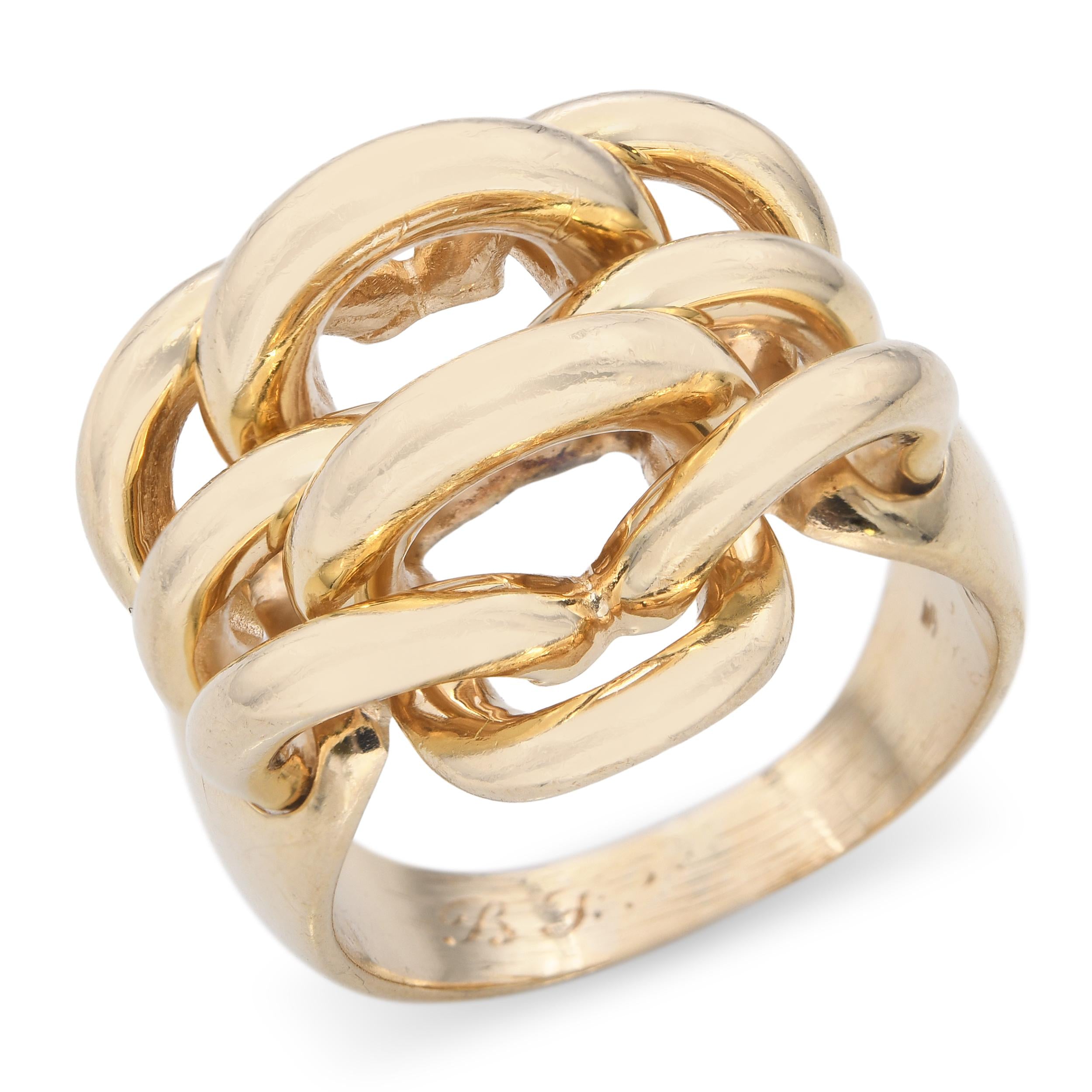 Vintage Tiffany & Co. 14k Yellow Gold Interlocking Woven Ring