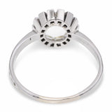 Vintage 18k White Gold GIA O-P IF 2.13ct Rose Cut Diamond Ring