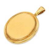 Antique Yellow Gold Foil Backed Tourmaline Floral Motif Locket