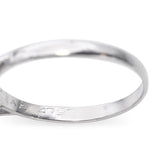 Vintage 18k White Gold 2.80ct Aquamarine and Diamond Ring