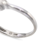 14k White Gold .85ct Aquamarine and Diamond Ring
