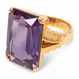 Vintage 21k Yellow Gold Synthetic Color Change Sapphire Ring